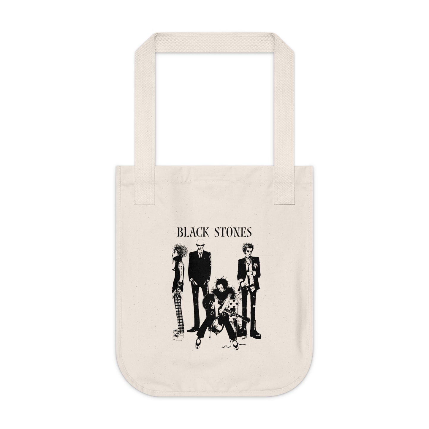 Nana Inspired Organic Tote Bag, Black Stones Tote Bag, Eco-Friendly